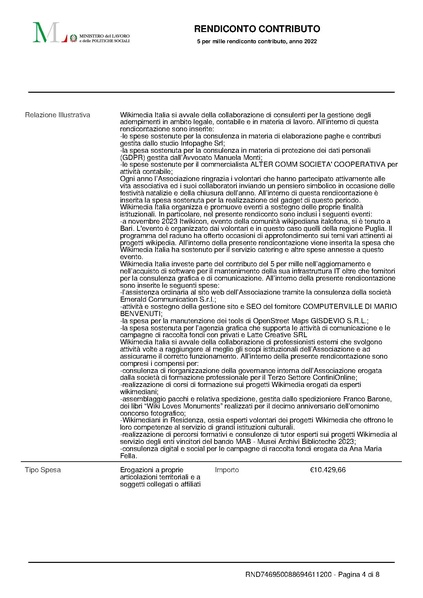 File:Rendicontazione 5x1000 anno finanziario 2022.pdf