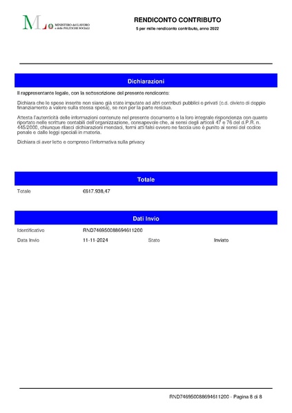 File:Rendicontazione 5x1000 anno finanziario 2022.pdf