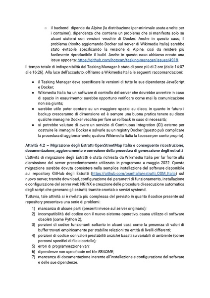File:Report Manutenzione 2022 Tasking Manager ed Estratti OSM.pdf