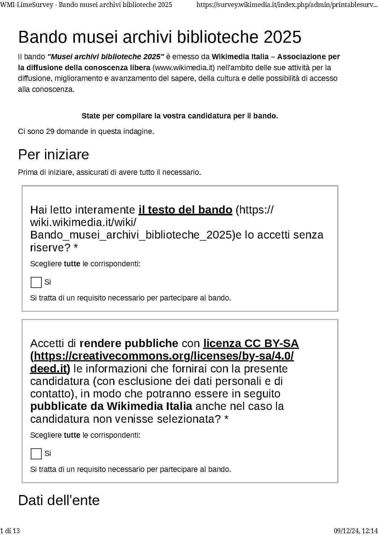 allegato A al presente bando riporta il fac-simile