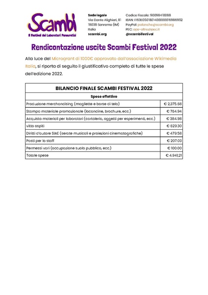 File:Scambi Festival 2022 - Rendicontazione spese.pdf