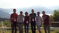 lo staff di Wikimedia Italia, e Marco Minghini (che collabora con OSM), al Belvedere di Agueglio, 25 giugno 2016.