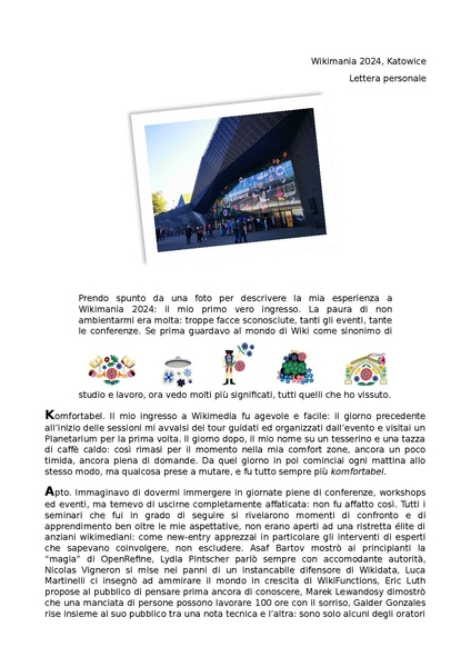 File:Relazione Wikimania 2024 Katowice Anna Clara Maniero Azzolini.pdf